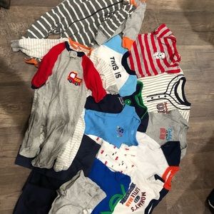 Lot of 0-3 Month Baby Boy Clothes
